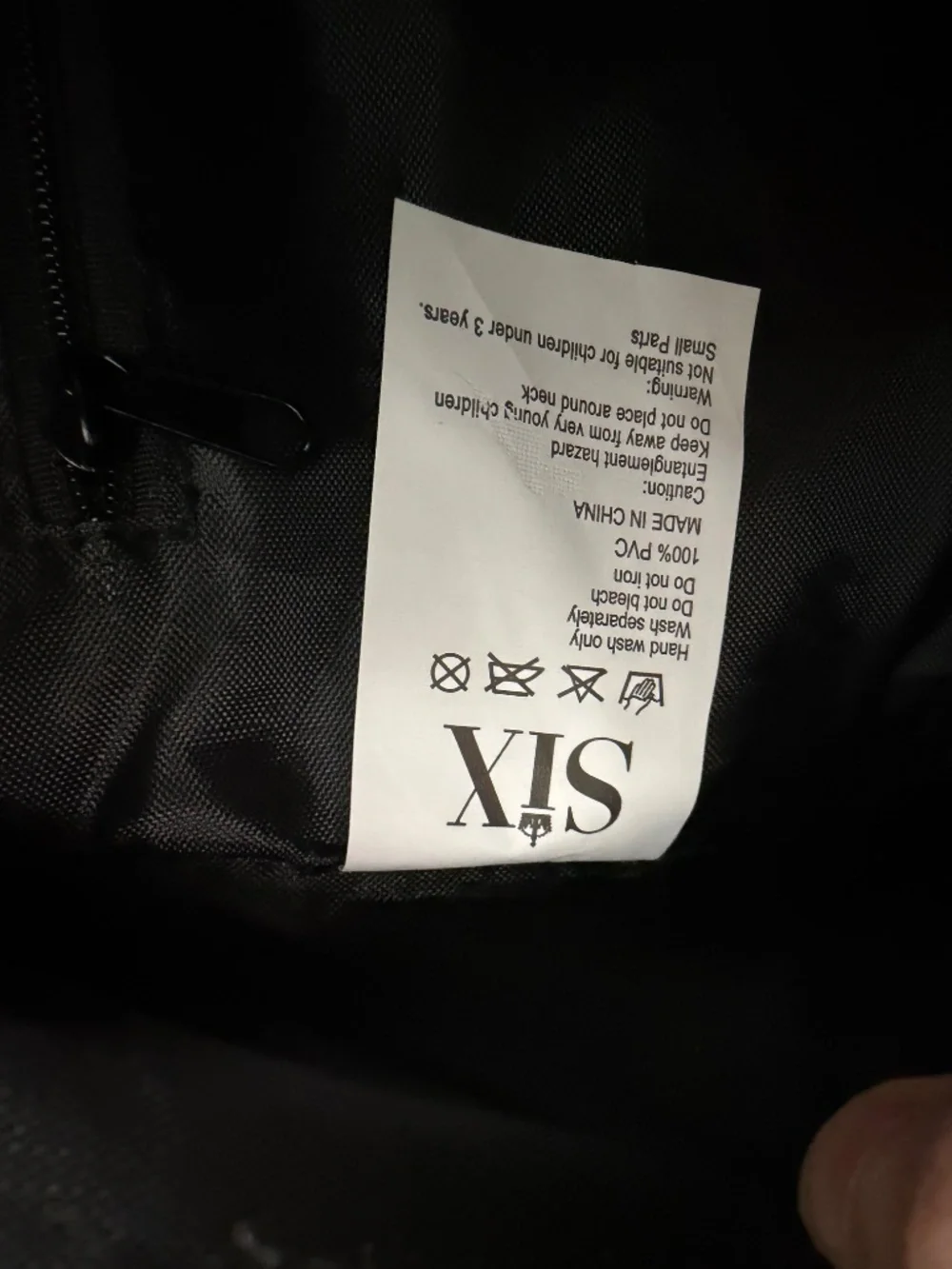 Six (from the play) mini black leather backpack NEW